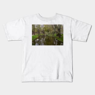 Park with water canals and trees Kids T-Shirt